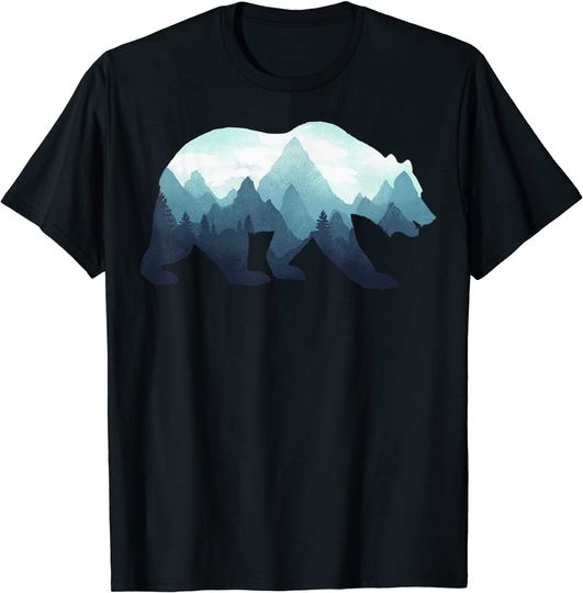 Discover Bear Double Exposure Surreal Wildlife Animal T-Shirt
