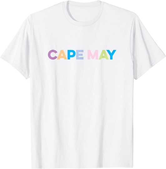 Discover Cape May New Jersey Colorful Type T-Shirt