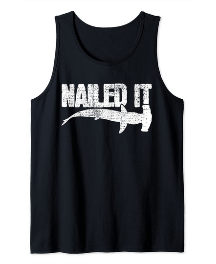Discover Hammerhead Shark Nailed It Animal Vintage Gift Tank Top