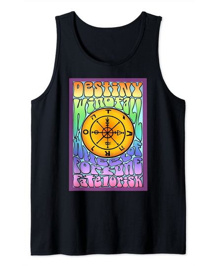 Wheel of Fortune Card - Rock n Roll Tarot Deck Poster Art Tank Top