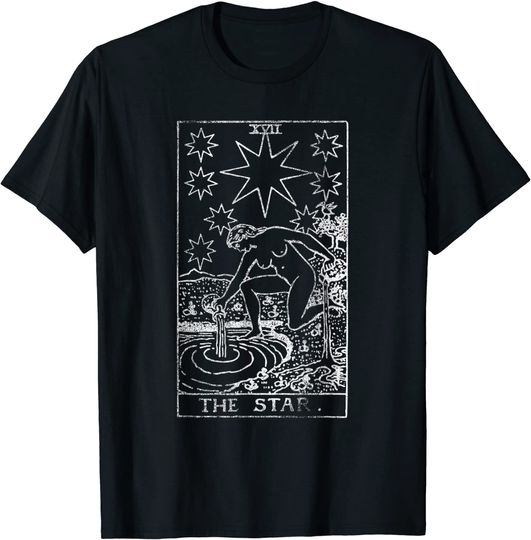 The Star Tarot Card XVII T-Shirt  T-Shirt