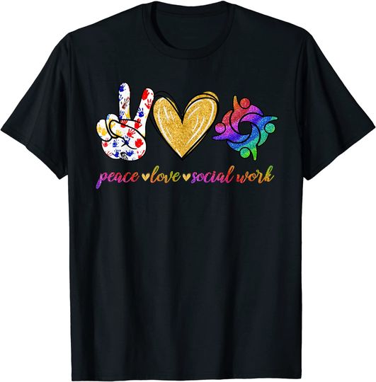 Discover Peace Love Social Work T-Shirt