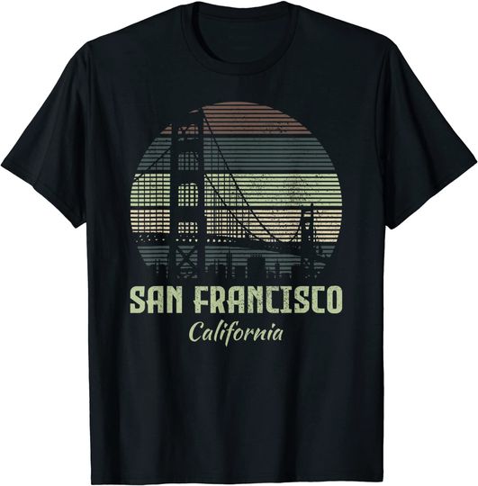 San Francisco California Golden Gate Bridge Vintage Gift T-Shirt