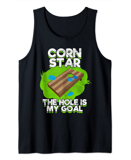 Corn Star This Hole Is My Goal Cornhole Player Tank Top