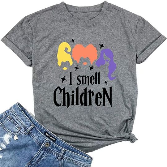 I Smell Children Halloween Women Cute T Shirt Sanderson Sisters