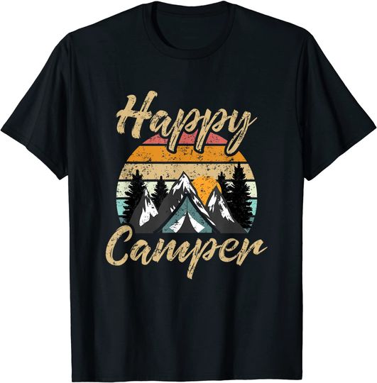 Camping Hiking Lover Present Happy Camper T-Shirt