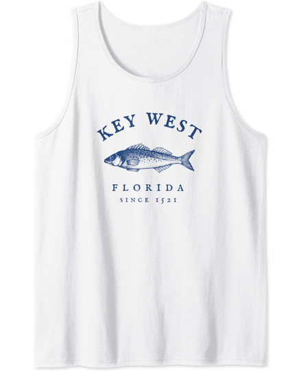 Key West Florida Vintage Fishing Tank Top