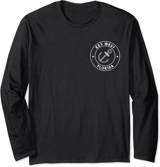 Key West Florida Souvenirs Pocket Logo Long Sleeve