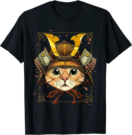 Samurai Cat Warrior T-Shirt