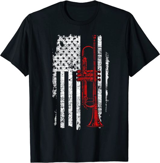 Trumpet USA Flag T-Shirt
