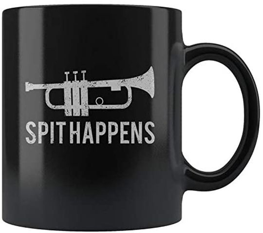 Trumpet Spit Happens Coffee Mug