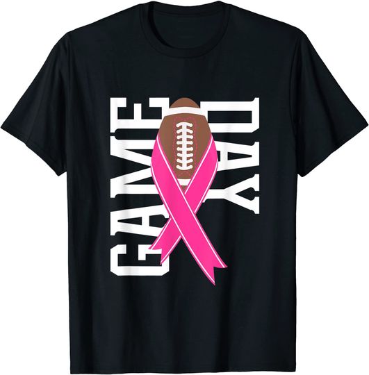 Football Day Game Day Breast Cancer Day T-Shirt