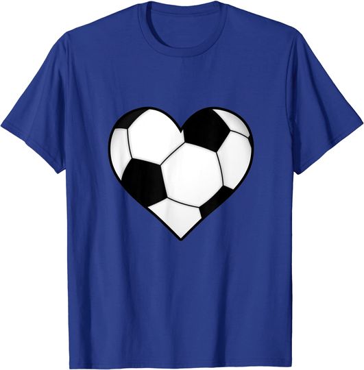 Soccer Ball Heart T-Shirt - Gift Idea For Mom, Dad, Kids