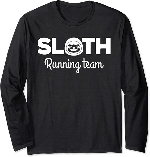 Vintage Runners Sloth Lovers Marathons Sloth Running Team Long Sleeve T-Shirt