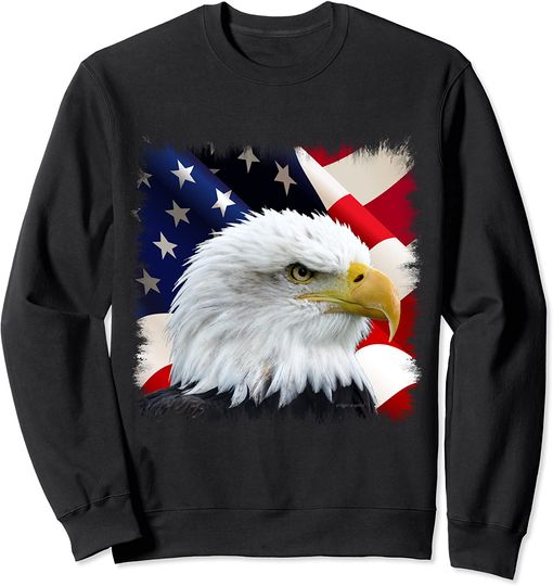 Bald Eagle American Flag Sweatshirt