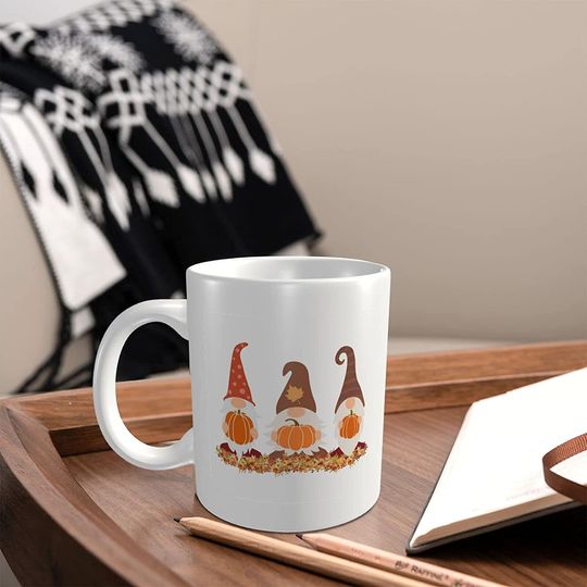 Gnomes Pumpkins Thanksgiving Mug