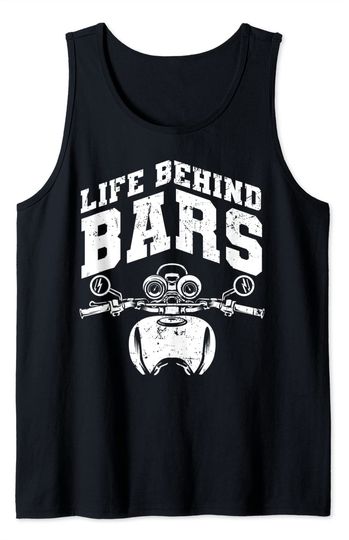 Life Behind Bars Bartender Motorcycle Biker Tank Top