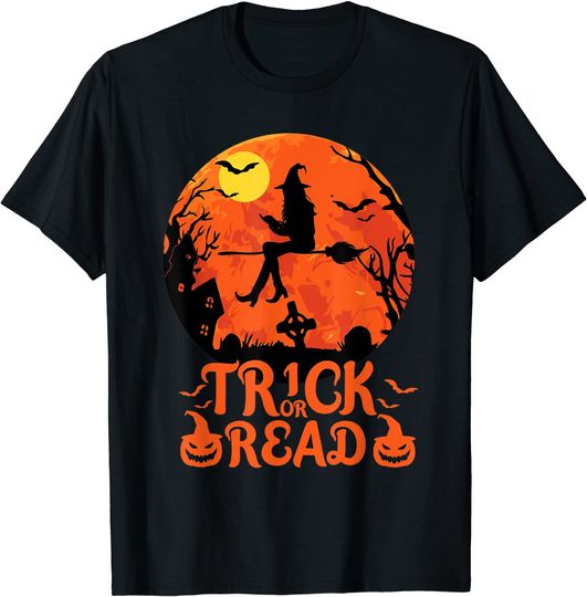 Witch Trick Or Read Halloween Reading Lover Halloween T-Shirt