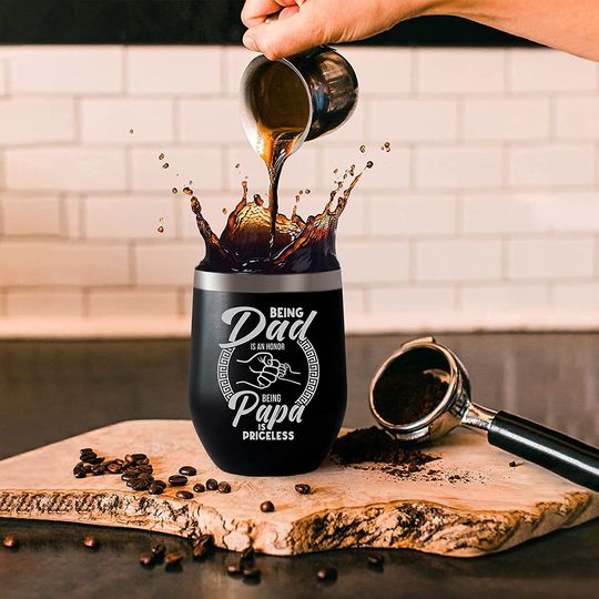 To My Dad Gifts Wine Tumbler, Father’s day Birthday Gifts for Dad from Daughter