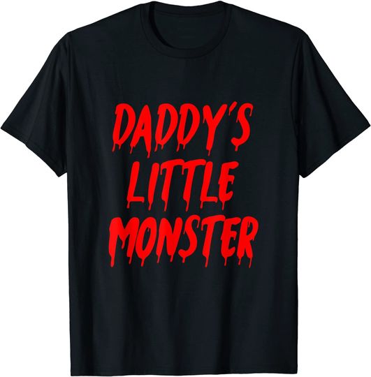 Daddys Little Monster Halloween Blood Red T-Shirt