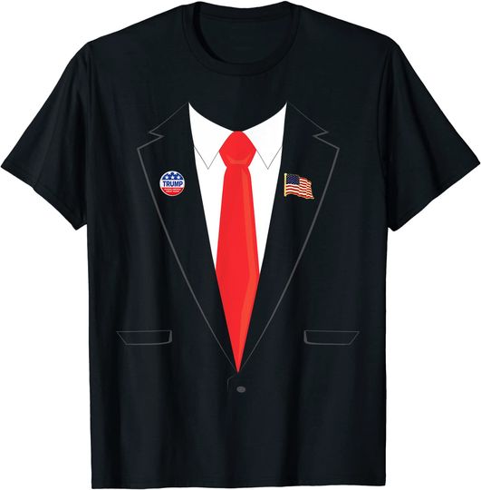 Tuxedo Suit Presidents Trump Pin Costume T-Shirt
