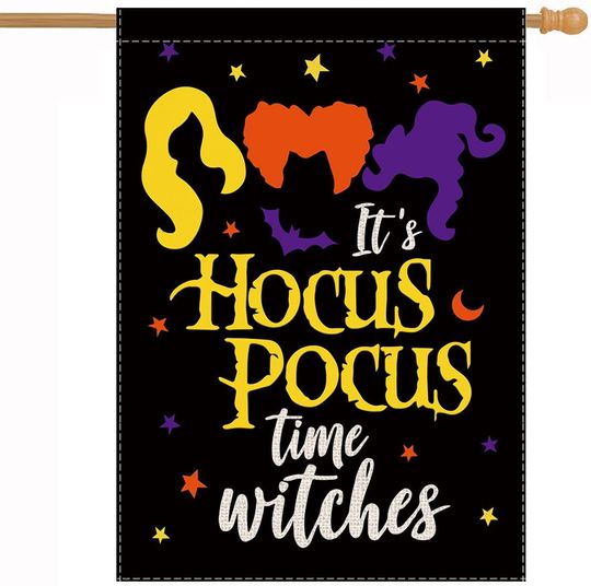 Halloween Hocus Pocus Witches House Flag Sanderson Sisters