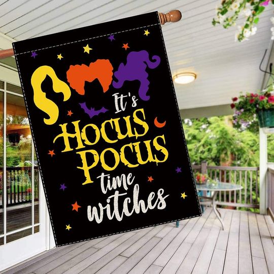 Halloween Hocus Pocus Witches House Flag Sanderson Sisters