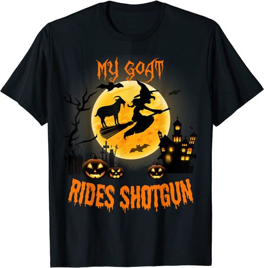 My Goat Rides Shotgun Halloween T-shirt
