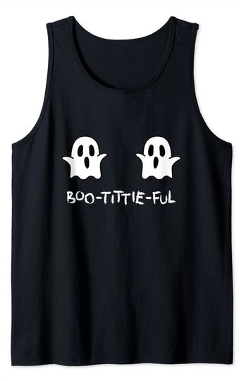 Halloween Ghost Boobs Paranormal Titties Tank Top