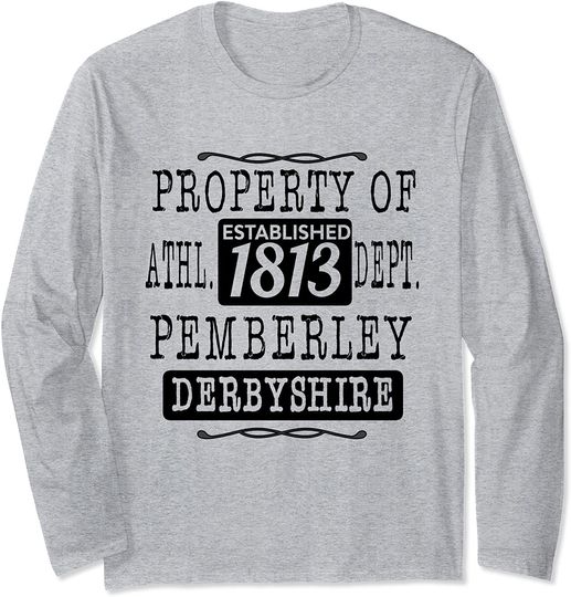 Jane Austen Pemberley Property Book Club Quotes Collectors Long Sleeve