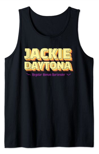 Jackie Daytona Regular Human Bartender Retro Logo Design Tank Top