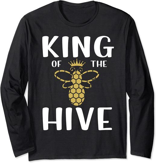 King of the Hive - Honeycomb Beekeeper Bee Long Sleeve T-Shirt