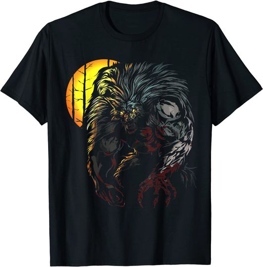 Werewolf Full Moon Lycan Mythology Easy Halloween Costume T-Shirt