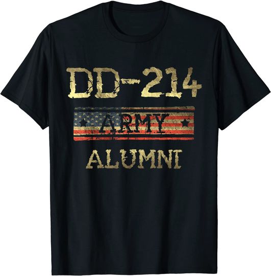 DD-214 US Army Alumni Vintage Veteran Retired Military Gift T-Shirt