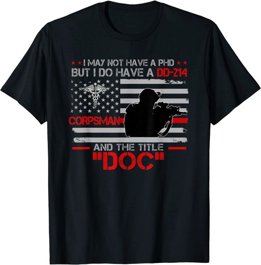 Corpsman 8404 - Title Doc DD-214 - Gift For Corpsman Veteran T-Shirt