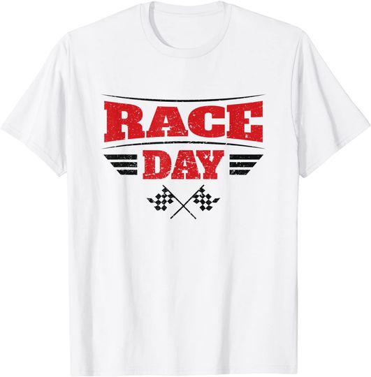 Race Day Car Racing Checkered Flag T-Shirt