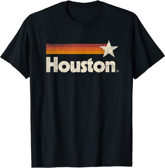 Vintage Houston Texas Houston Strong Stripes T-Shirt