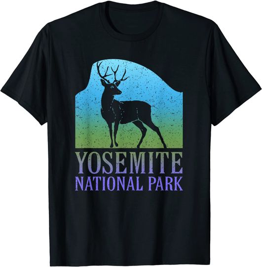 Yosemite National Park Half Dome Deer Souvenir Travel T-Shirt