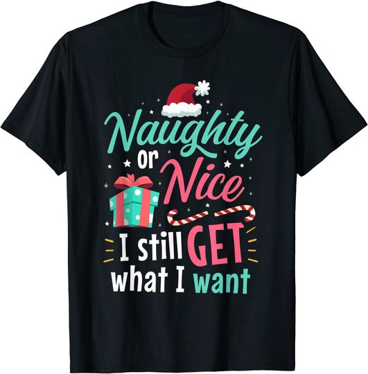 Naughty or Nice List Christmas Stocking Stuffer T-Shirt