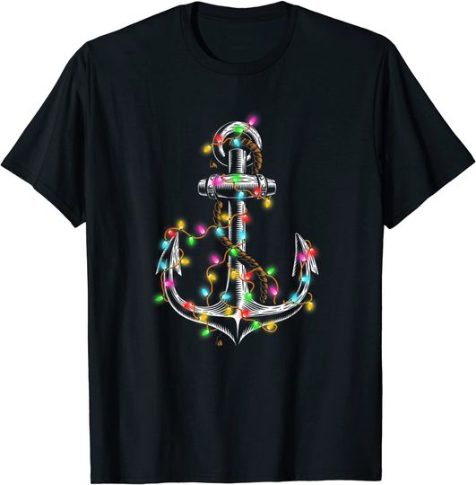 Discover Christmas Lights Boating Sailing Cruise Boat T-Shirt