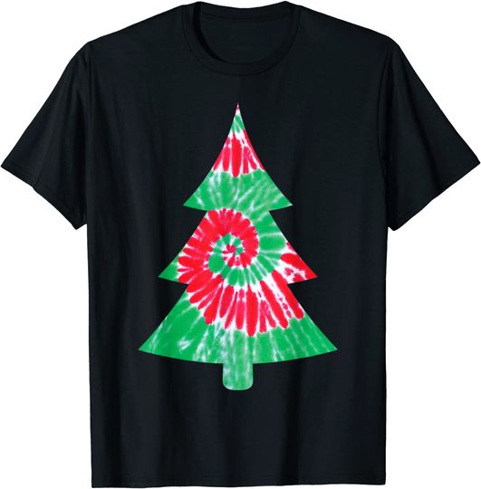 Groovy Christmas Tie Dye Tree T Shirt