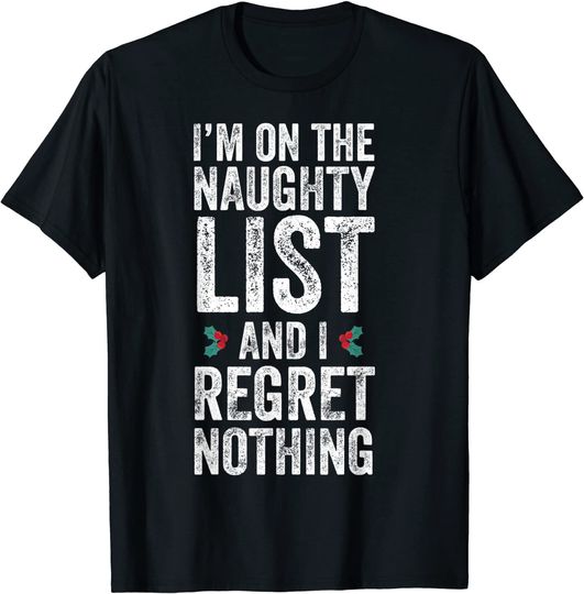 Naughty List Pajamas Christmas T-Shirt