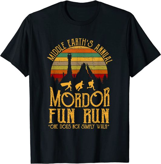 One does not simply walk Middle Earths Annual Mordor fun run T-Shirt