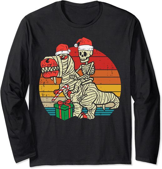 Skeleton Santa Christmas Long Sleeve