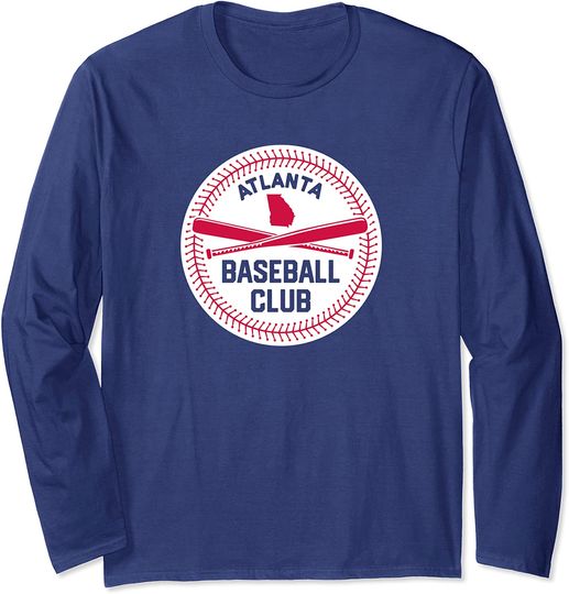 Atlanta Baseball Club Bat and Stitches Long Sleeve