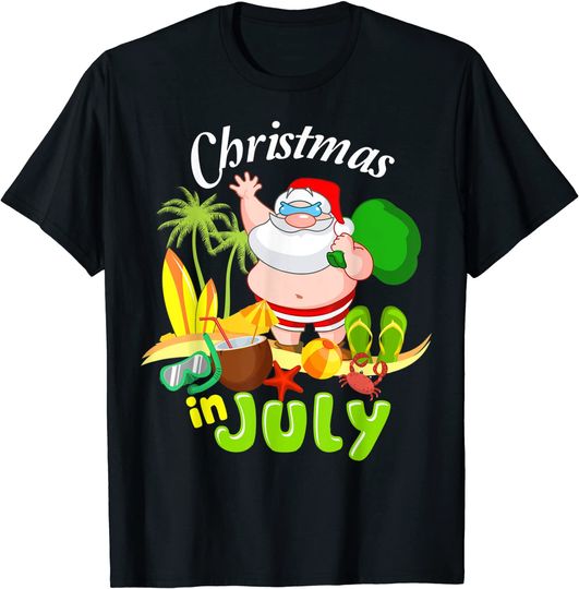 Merry Xmas Christmas In July Shirts Gifts Christmas Summer T-Shirt