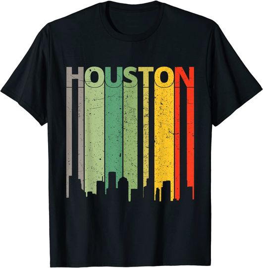 Houston Shirt | 80's Vintage Retro Houston Texas Skyline T-Shirt