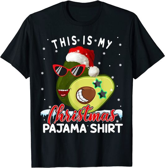 This Is My Christmas Pajama Santa Avocado T-Shirt