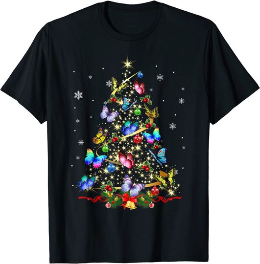 Butterfly Christmas Tree T-Shirt