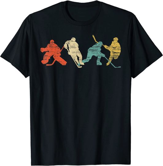 Classic Vintage Style Ice Hockey T-Shirt